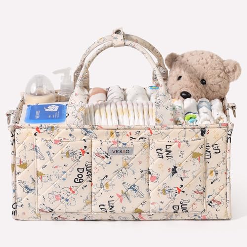 Colorful Cute Cartoon Animal Prints Baby Diaper Caddy Organizer