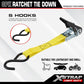 8 PK Ratchet Tie Down Straps (8 Count)