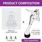Door Stopper with Adhesive Bracket Stickers, No Drilling or Tools Needed, Available for All Doors, Door Holder, Heavy Door Stop, KickDown Door Stoppers, Bottom of Door by HASHI (White/Bracket 2pack)
