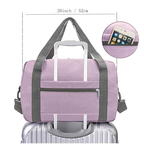 Foldable Carry on Luggage Bag 22x14x9 Personal Item Bag for Airplanes Travel Duffel Bag for Women and Men