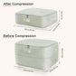 Ultra Space Saving Self Compression Storage Bags with Zipper, (Beige) -Compression Organize for Bedding, Comforter Storage Bag for Blankets Duvet Quilts Pillows