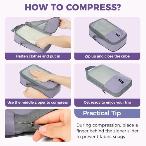 Lightweight Compression Packing Cubes for Travel