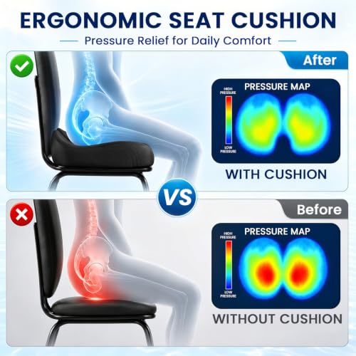 Seat Cushion XL Large Memory Foam Cushion for