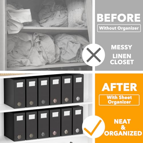 12 Pack Bed Sheet Organizers and Storage (12 Count)