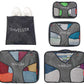 Grey Travel Packing Cubes 5 pcs Luggage Organizer Set for Bag & Suitcase