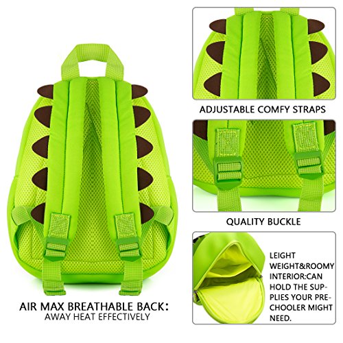 Dinosaur Toddler Backpack Hippo Kids Backpack Waterproof Cartoon Preschool