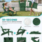 4 Pcs HDPE Folding Adjustable Adirondack Chair with Ottoman (4 Count)