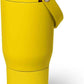 BrüMate Resa 35oz 100% Leakproof Travel Tumbler with Handle & Straw | Flexible SoftSip Straw | Silicone Sleeve for Durability | Stainless Steel | Cup Holder & Travel Friendly Water Bottle (Pineapple)
