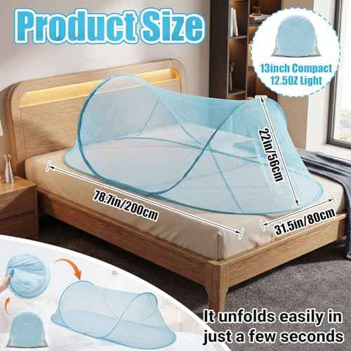 1 Pcs Mosquito Netting for Camping Bed 78 * 31 * 22 Inch