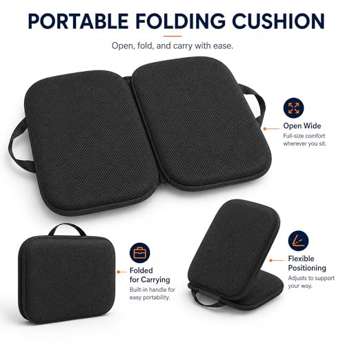 3 in 1 Foldable Gel Seat Cushion Featured with Memory Foam Breathable Seat Cushion for Pressure Relief