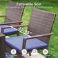 Wicker Patio Dining Chairs Set of 4 with Removable Cushions (4 Count)