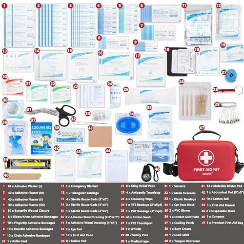 First Aid Kit 340 Piece (340 Count)