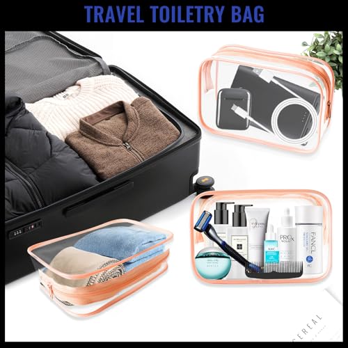 16 Pieces Clear Makeup Bags Bulk (16 Count)