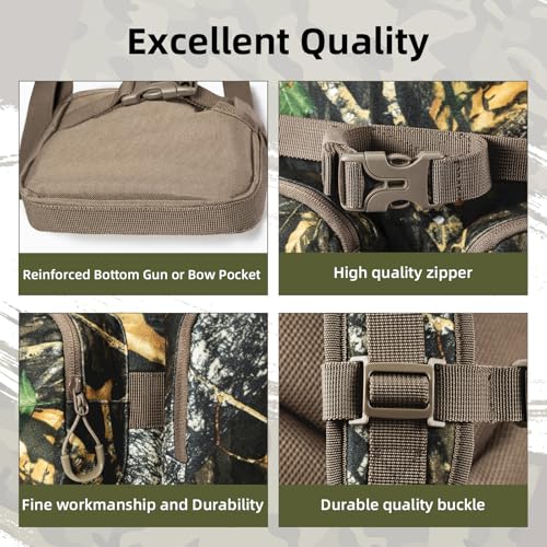 Hunting Backpack for Men Camo Hunting Day Pack for Rifle Bow 35L