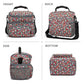 Double Layer Cooler Insulated Lunch Bag Adult Lunch Box Large Tote Bag for Men (Floral)