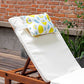 Outdoor Patio Chaise Lounge Small Headrest Waterproof Pillows with Insert & Adjustable Elastic Stripe (2 Count)