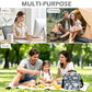 Double Layer Cooler Insulated Lunch Bag Adult Lunch Box Large Tote Bag for Men (Plum)
