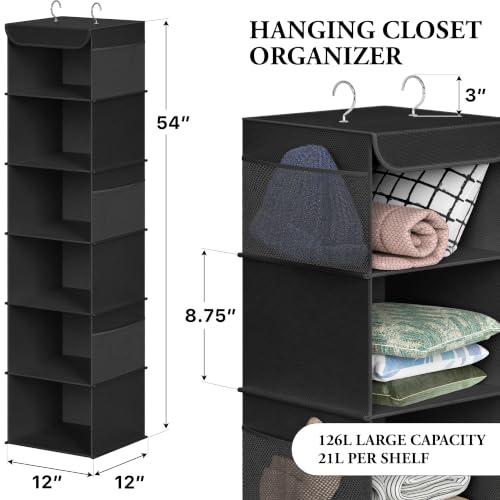 6 Shelf Hanging Closet Organizer (6 Count)