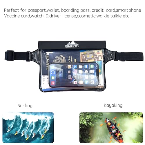 Waterproof Fanny Pack Touch Screen Dry Waist Bag Floating Hip Pouch For Phone Wallet Cash Key Fob