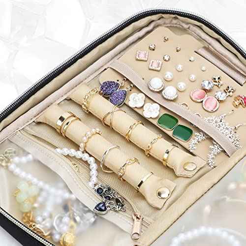 Travel Jewelry Case Organizer for Necklace & Earrings
