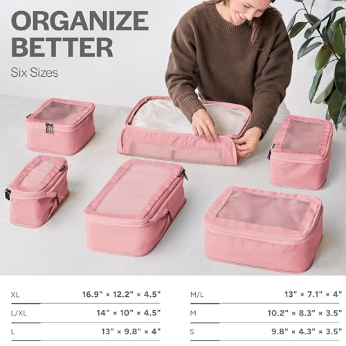 Compression Packing Cubes for Travel (6 Count)
