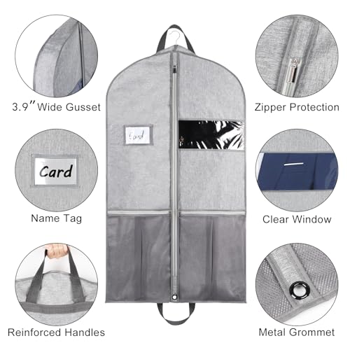 Garment Bags for Travel Suit Bags for Hanging Clothes 43 in (2 Count)