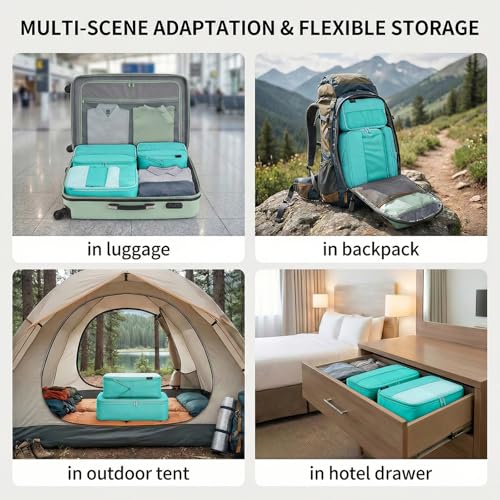 4 Piece Compression Packing Cubes for 3 (4 Count)