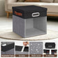 13x13 Inch Ultra Thick Fabric Storage Bins with Lids & Windows (3 Count)
