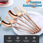 20 Piece Rose Gold Silverware Set for 4 (20 Count)