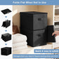 Large 22 Quart Linen Fabric Foldable Storage Bin Cube Organizer Basket with Flip (4 Count)