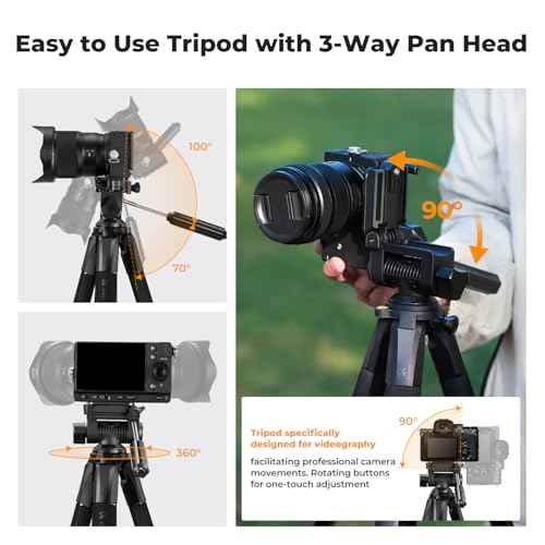 75" Aluminum Camera Tripod