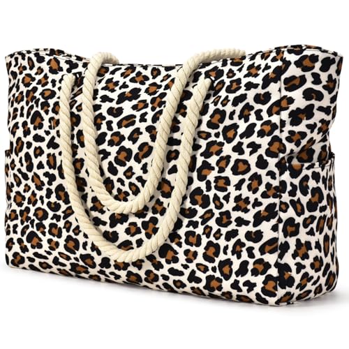 Beach Bag Large Beach Tote Bag for Women Waterproof Sandproof Swim Pool Bag With Zipper