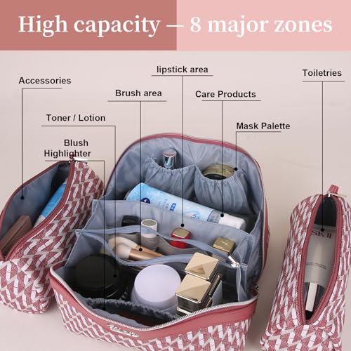 Travel Makeup Bags for Women (3 Count)