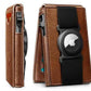 Men Airtag Leather Wallet Metal Case Money Clip