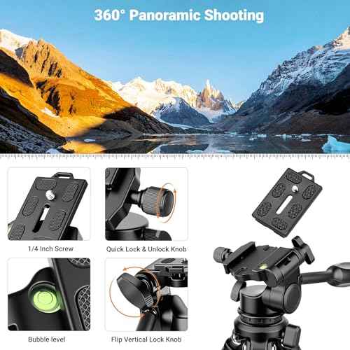 66" Travel Tripod for Camera