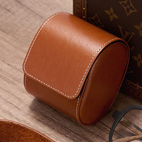 Luxury Leather Watch Storage Box Travel Single Watch Case Watch Gift Box for Christmas Anniversary Birthday