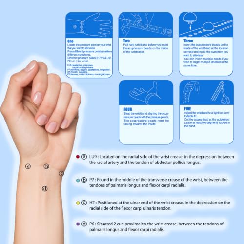 Motion Sickness Bracelets Wristband Sea Sickness for Adult Kids & Pregnant Women (4 Count)