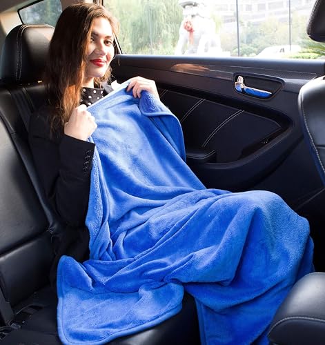 Premium Soft Travel Blanket Pillow Plush Airplane