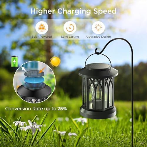 Solar Lanterns Outdoor Waterproof (6 Count)