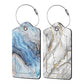 2 Pack Abstract Marble Luggage Tag for Suitcases Marble with Gold Veins PU Leather Bag Travel Suitcase ID Identifier Baggage Tags for Women Men Travel (2 Count)