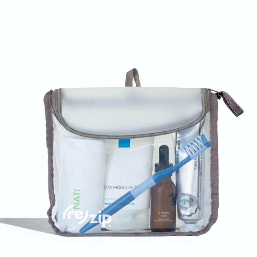Clear Quart Travel Toiletry & Cosmetic Bag