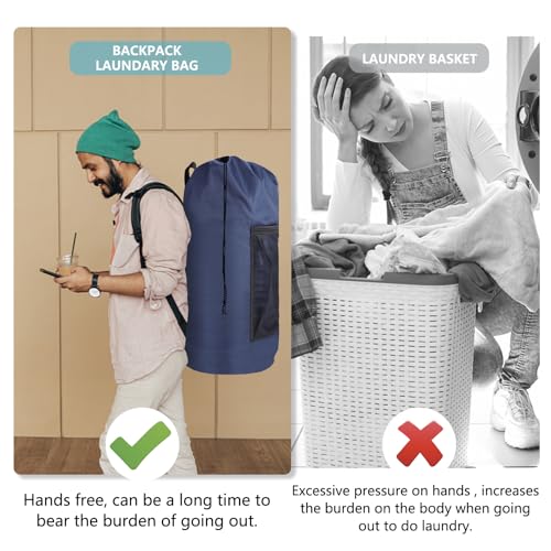 Portable with Adjustable Shoulder Straps Travel Dirty Laundry Bag
