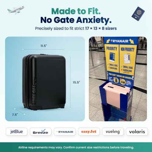 TAKE OFF 16 Inch Personal Item Suitcase MINI Removable Wheels Underseat Bag