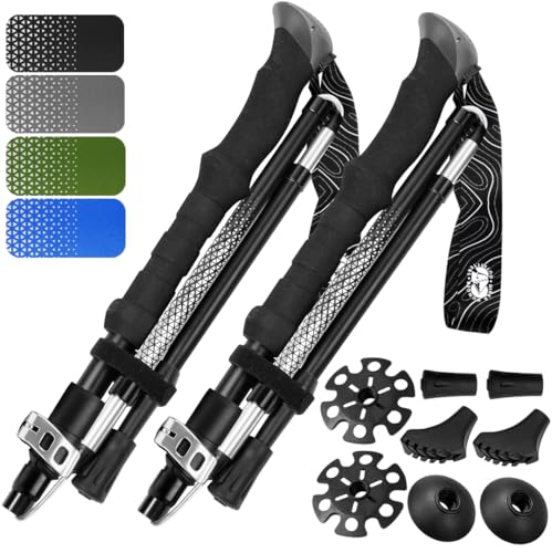 Premium Foldable Hiking Poles by USA Brand