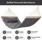 Double Quilted Hammock with Spreader Bars and Large Pillow