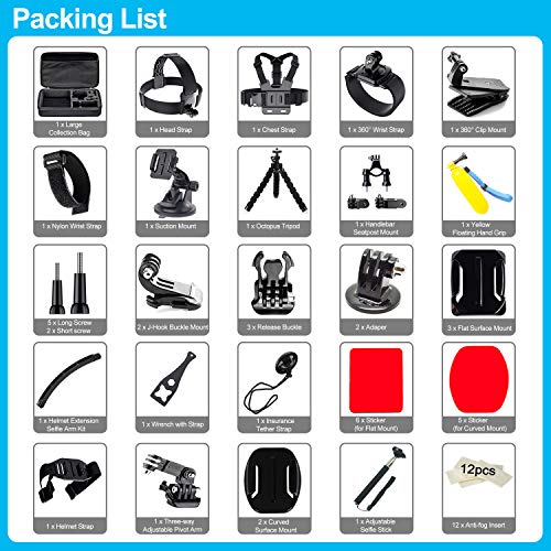 61 in 1 Action Camera Accessories Kit for GoPro Hero 13 12 11 10 9 8 7 6
