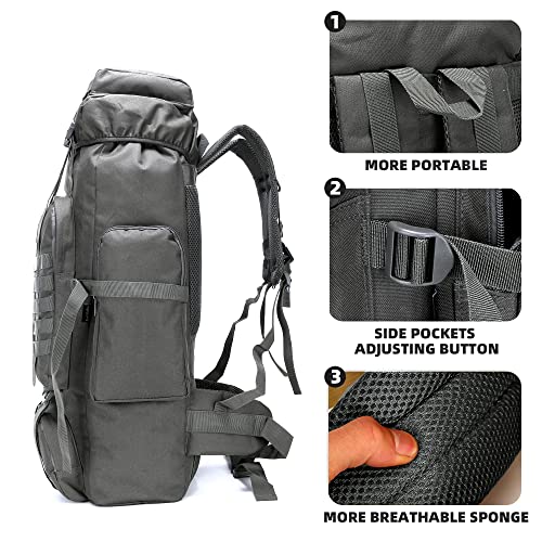 70L Camping Hiking Military Tactical Backpack Outdoor Water