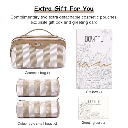 Travel Makeup Bag Organizer Cosmetic Bag (3 Count)