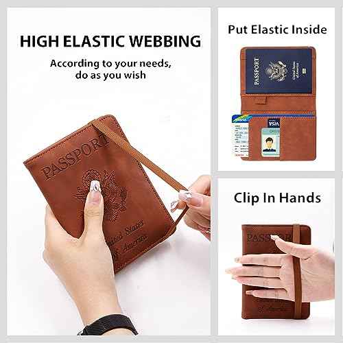 Premium Leather Passport Holder Covers Case
