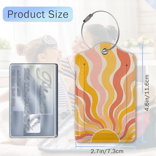 Retro Boho Rainbow Luggage Tags (2 Count)